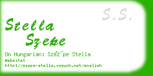 stella szepe business card